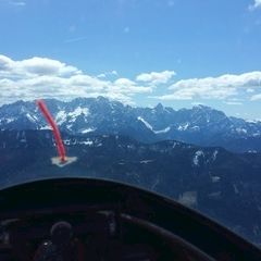 Flugwegposition um 10:35:46: Aufgenommen in der Nähe von Villach, Österreich in 2057 Meter